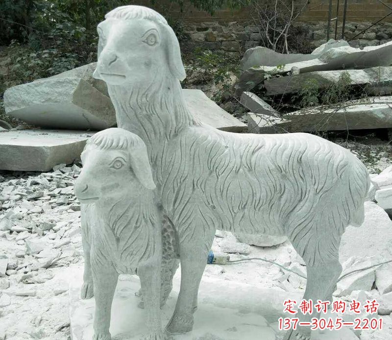 徐州羚羊石雕公园动物摆件