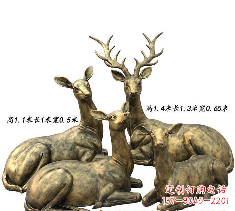 徐州精致鹿群铜雕,雕刻出无可比拟的优雅