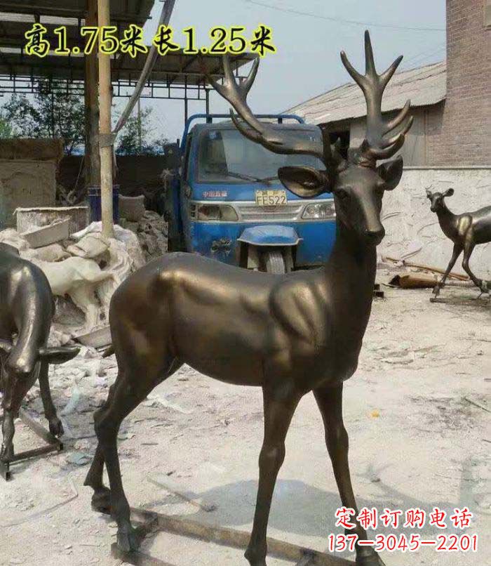 徐州艺术精美,高品质鹿铜雕塑