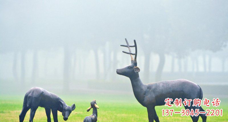 徐州鹿一家:精美绝伦的动物铜雕