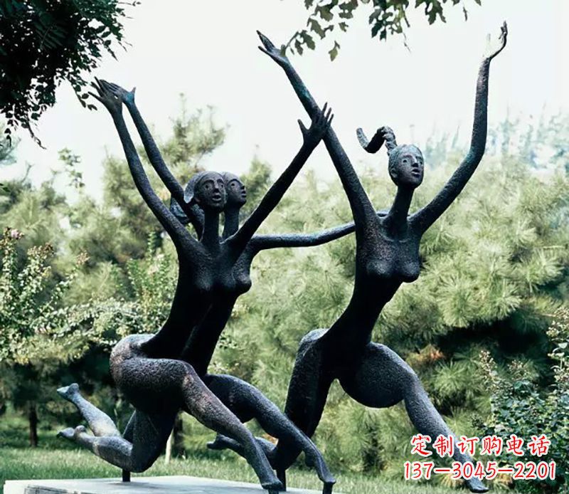 徐州精美美女铜雕——绽放出精灵般的美丽