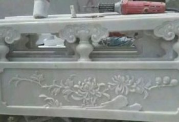 徐州汉白玉花朵浮雕栏板
