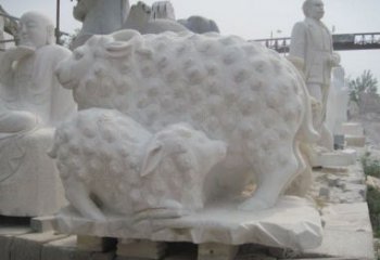 徐州中领雕塑：绵羊雕塑，汉白玉精美手工制作