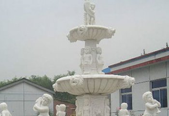 徐州汉白玉天使大型喷泉石雕