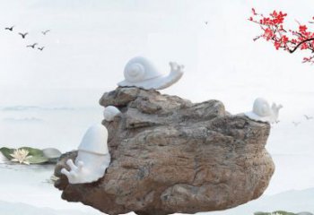 徐州高雅而令人惊叹的汉白玉蜗牛雕塑
