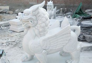 徐州品质卓越的汉白玉独角兽雕塑