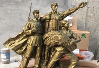 徐州中领雕塑精心打造的红军战士铜雕