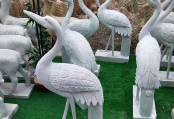 徐州花岗岩仙鹤雕塑，给您的家增添浓浓的古典风情