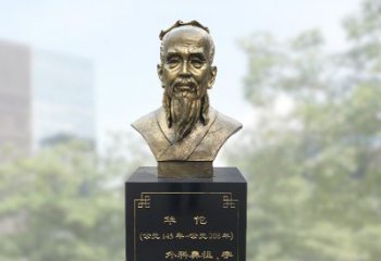 徐州精美纯铜雕塑——华佗头像雕塑