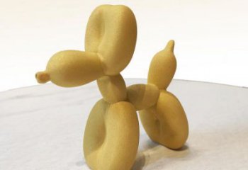 徐州黄色不锈钢雕塑狗，展现场面气势