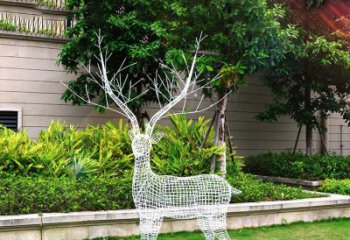 徐州创造魅力的麋鹿不锈钢雕塑