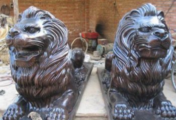 徐州汇丰狮子铜雕塑是由中领雕塑制作的一款狮子…