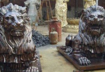 徐州汇丰铜狮子雕塑，令人叹为观止