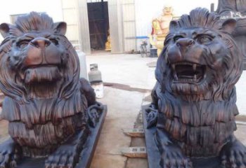 徐州汇丰银行狮子雕塑，精美雕塑展示您的财富