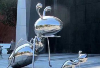 徐州不锈钢蚂蚁雕塑，抛光镜面，精致精美