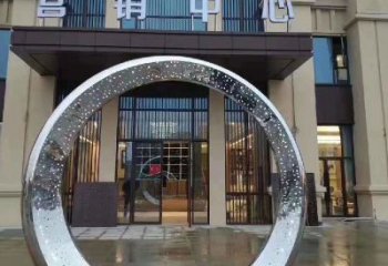徐州镜面圆环不锈钢雕塑