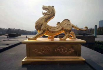 徐州引领神兽，虎魂鎏金铜雕