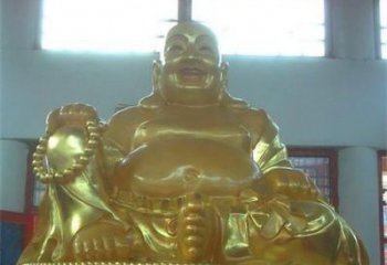 徐州传统工艺制作鎏金弥勒佛像