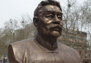 徐州鲁迅头像校园名人铜雕，传承文化，缔造经典