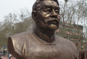 徐州鲁迅胸像名人铜雕是中领雕塑公司定制的一款…