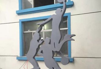 徐州路边打篮球不锈钢雕塑