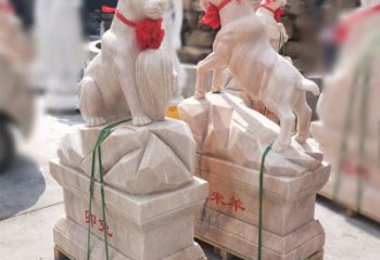 徐州卯兔·晚霞红12生肖石雕兔雕塑