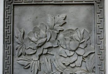 徐州牡丹青石浮雕雕塑-精美的永久装饰