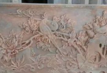 徐州美轮美奂的牡丹花石浮雕