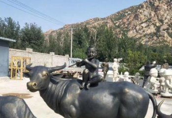 徐州高端手工铜雕牧童骑黄牛