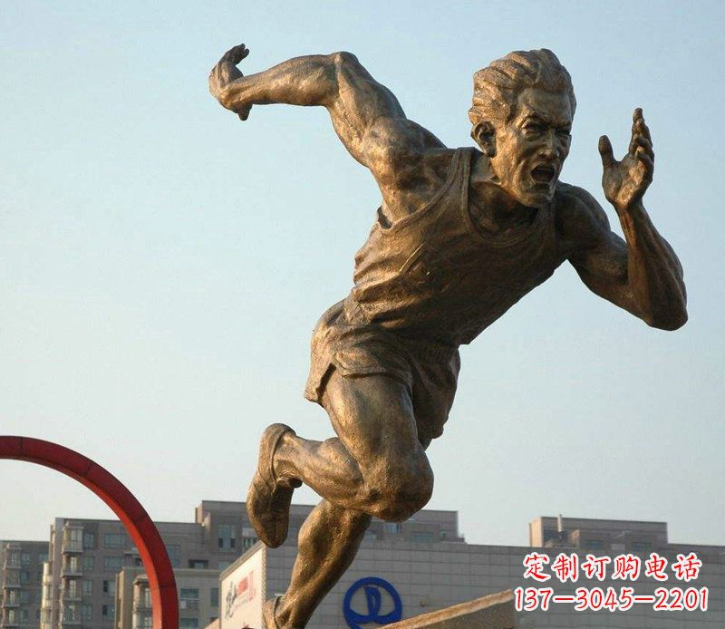 徐州把运动热情融入铜雕-男人雕塑
