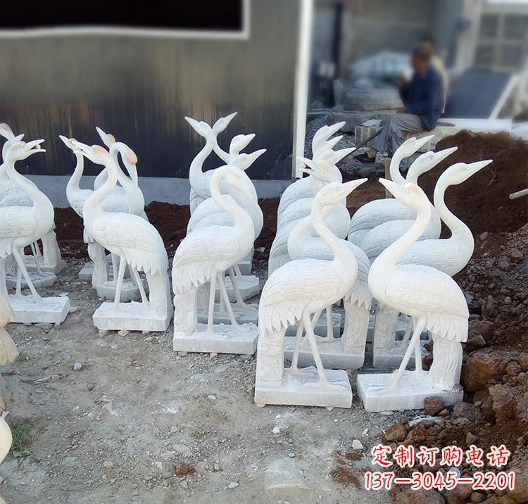 徐州精美工艺,传统雕刻——仙鹤石塑