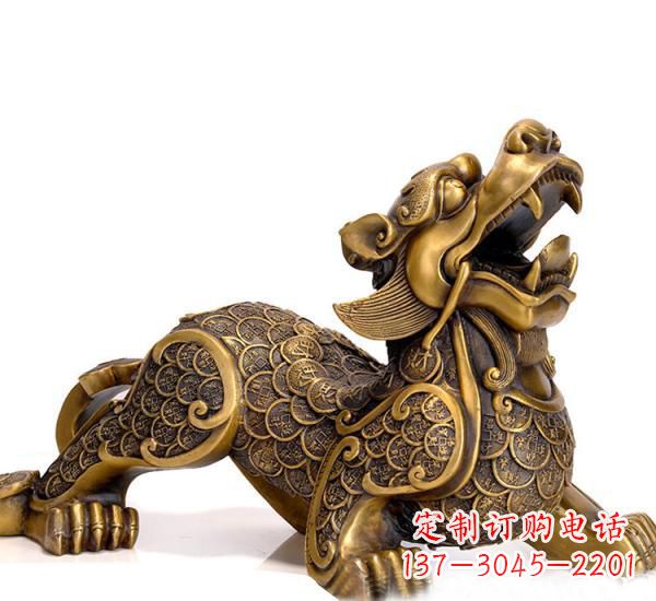 徐州特色貔貅铜雕，精致美观，福祉永存