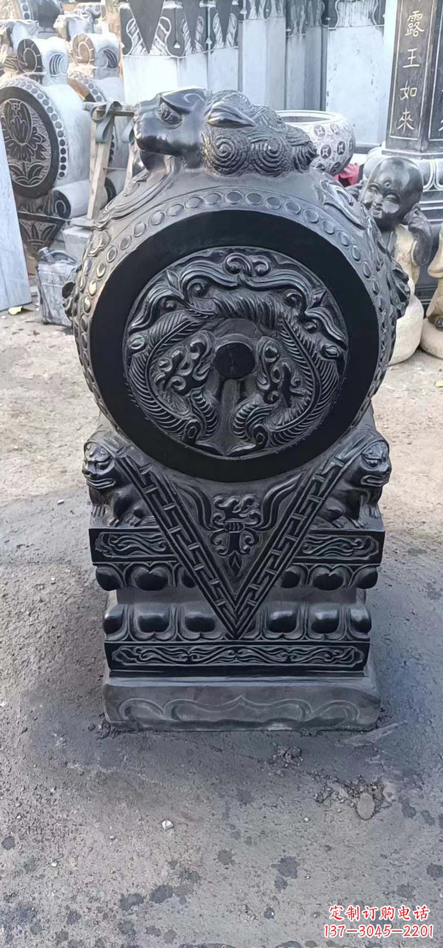 徐州门墩石雕,营造青石抱鼓石之美