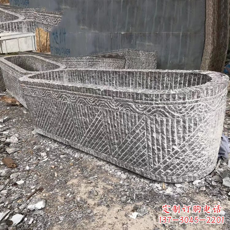 徐州起点雕刻•手工老石槽雕塑