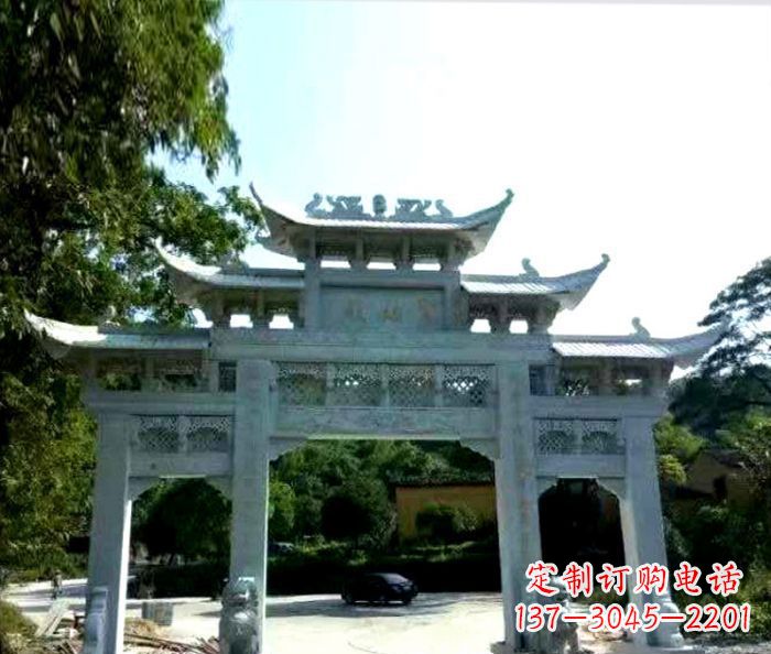 徐州艺术般的精美大理石牌坊雕塑,为您的家增添高雅气质
