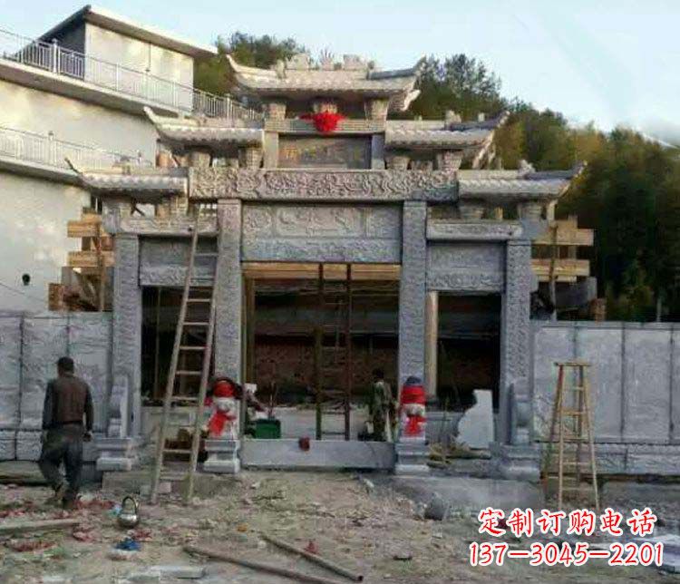 徐州三门仿古牌坊石雕