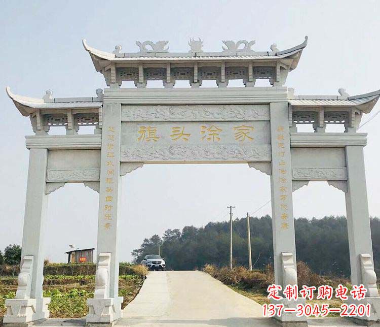 徐州三门牌坊石雕——精美雕塑,缔造传承