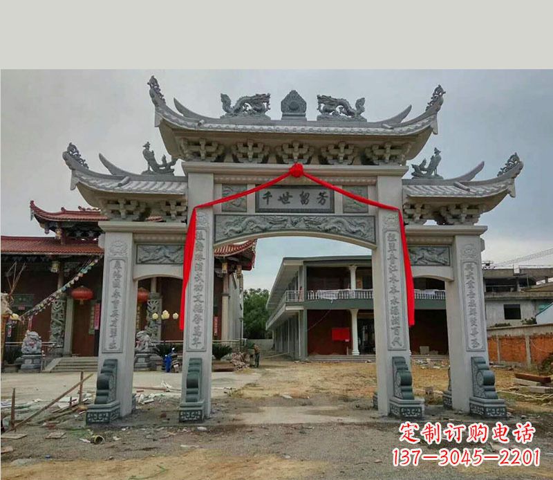 徐州以传统工艺为源的独特牌坊石雕