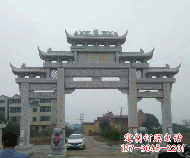 徐州三门五楼仿古牌坊石雕