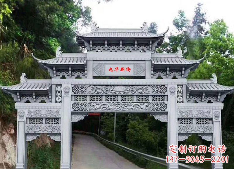 徐州三门五楼石雕牌坊