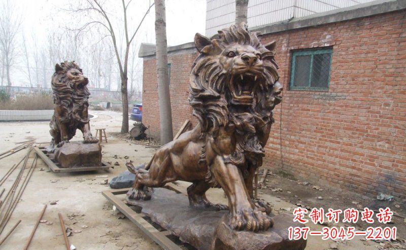 徐州狮子企业动物铜雕