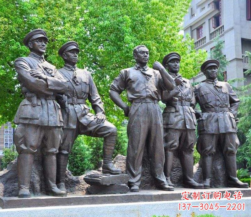 徐州名人元帅铜雕,让你永久记住他们