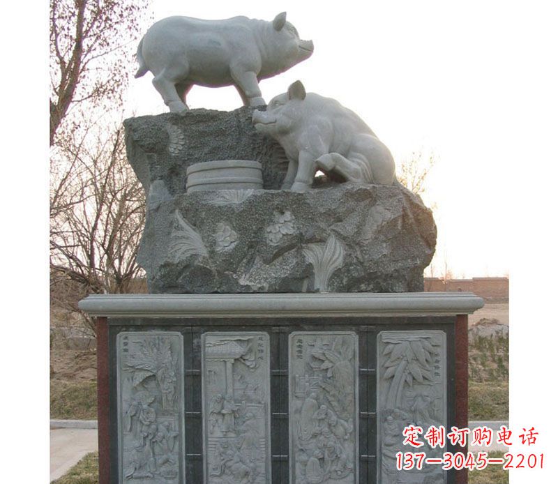 徐州十二生肖猪石雕——质地原生态传承千年文化