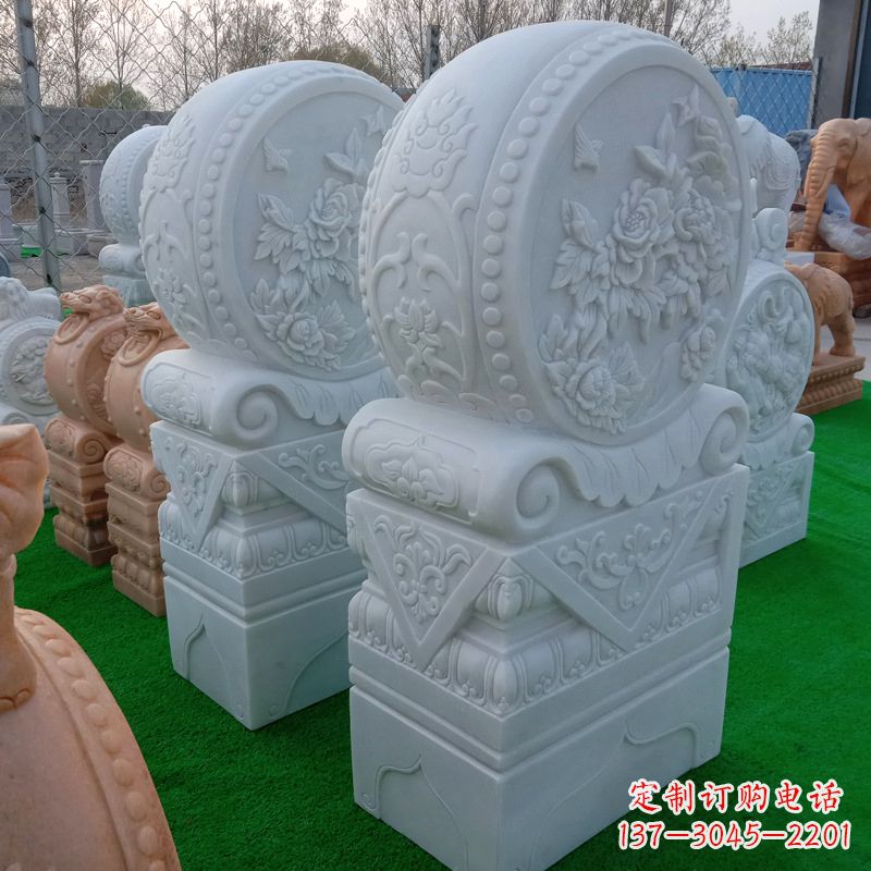 徐州石雕方柱门墩雕塑,精美无穷