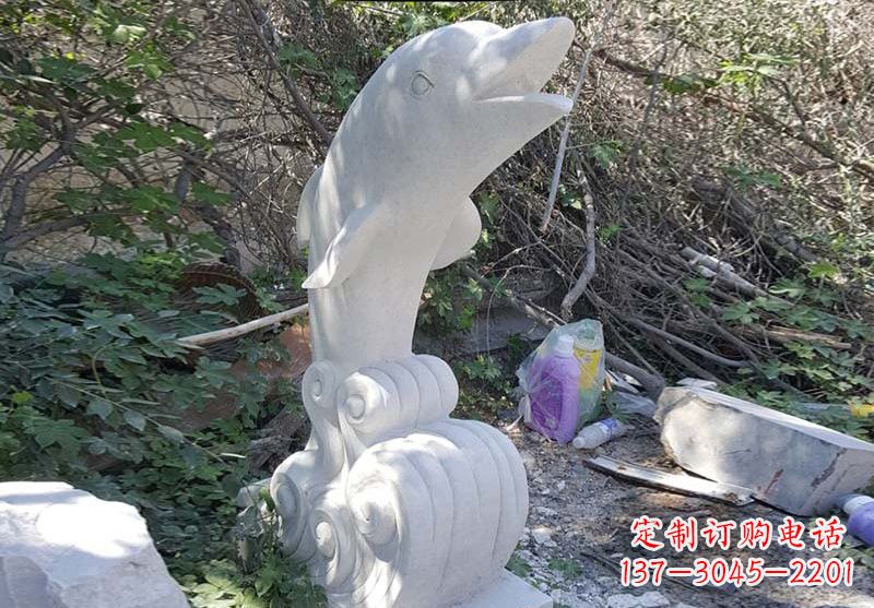 徐州石雕海豚海浪