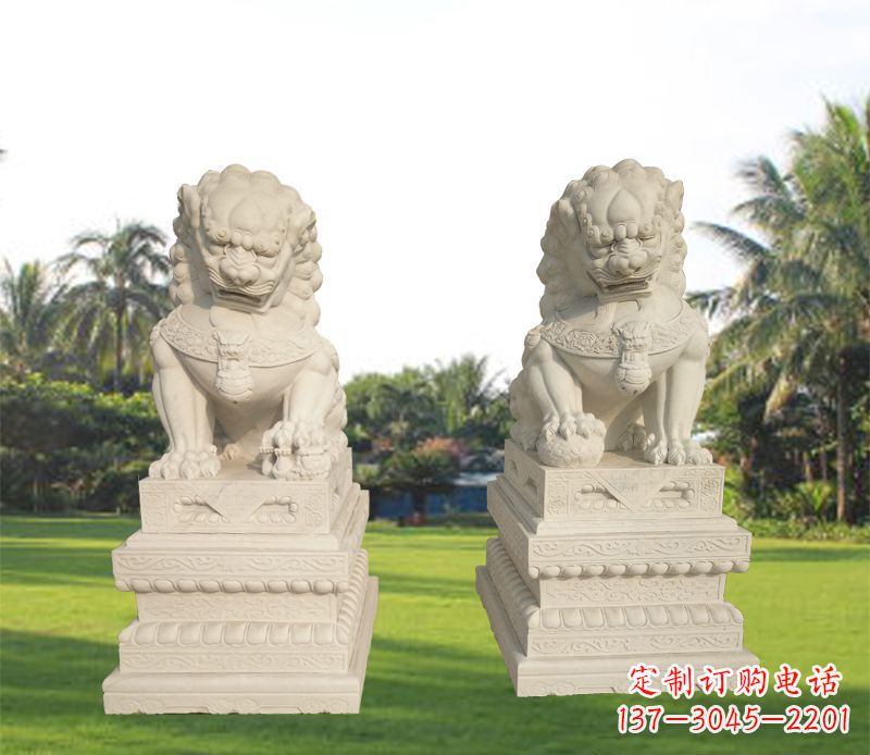徐州狮子雕塑增添华贵气息