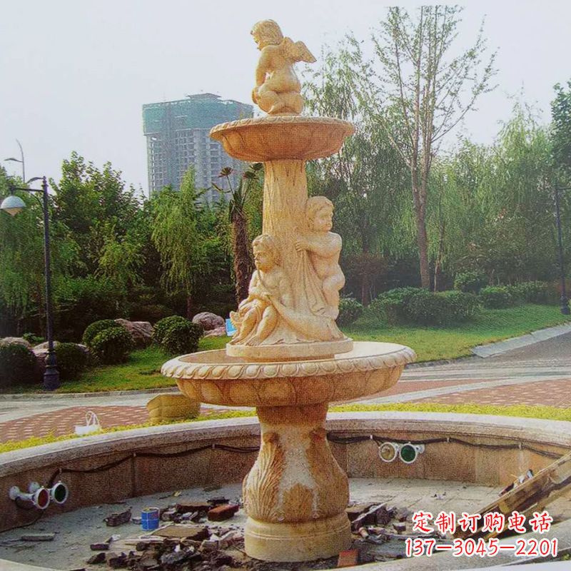 徐州石雕喷泉龙头——美观优雅的水景定制