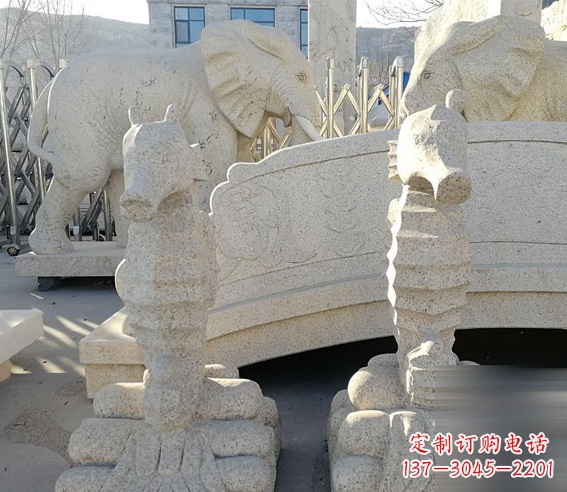 徐州中领雕塑海马石雕静谧可爱