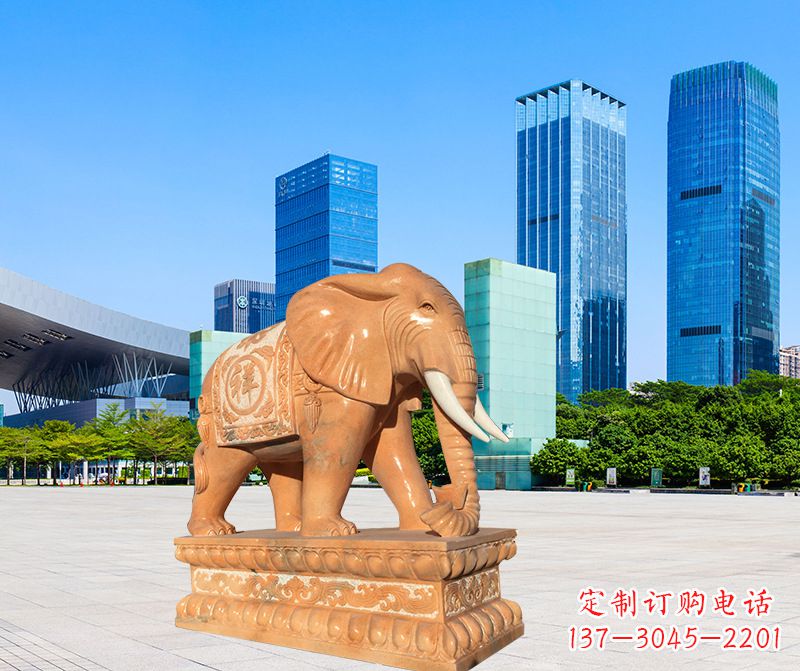 徐州大象雕塑,现代大象喷水雕塑,营造雅致优雅氛围