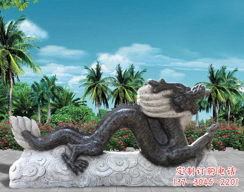 徐州中领雕塑:精美石刻喷水龙雕塑